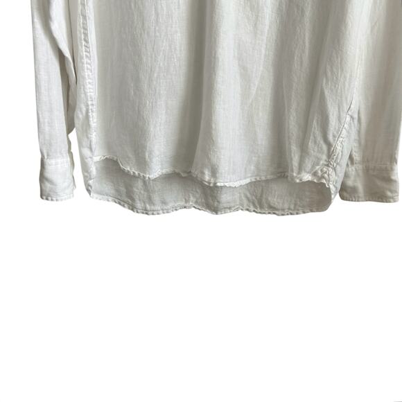 Abercrombie & Fitch Women Linen Tunic Top XL 1/4 Zip Preppy Coastal Beach Travel - Picture 6 of 12